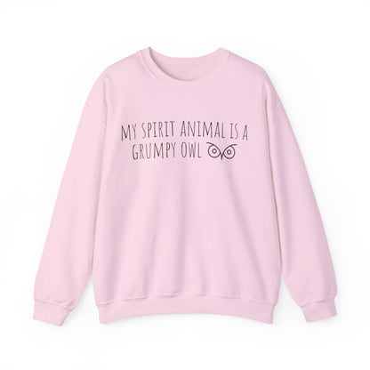 My Spirit Animal is a Grumpy Owl Unisex Heavy Blend Sweatshirt